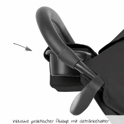 Buggy & Sportwagen Litetrax Pro Air bis 22 kg belastbar mit Luftreifen, Schieber-Ablagefach inkl. Insektenschutz & Regenschutz - Shale - Kollektion 2025