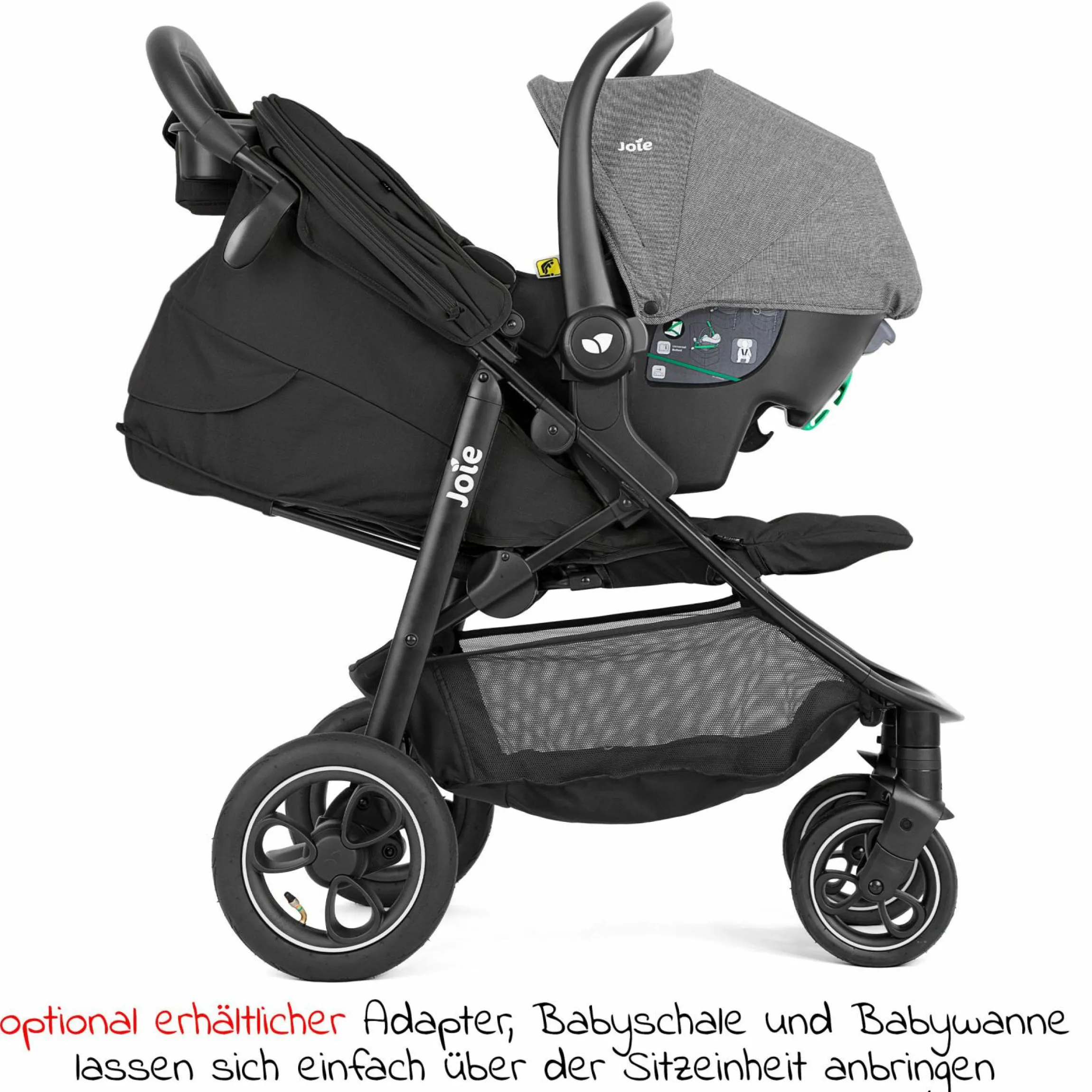 Buggy & Sportwagen Litetrax Pro Air bis 22 kg belastbar mit Luftreifen, Schieber-Ablagefach inkl. Insektenschutz & Regenschutz - Shale - Kollektion 2025