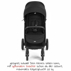 Buggy & Sportwagen Litetrax Pro bis 22 kg belastbar mit Schieber-Ablagefach & Regenschutz - Shale - Kollektion 2025