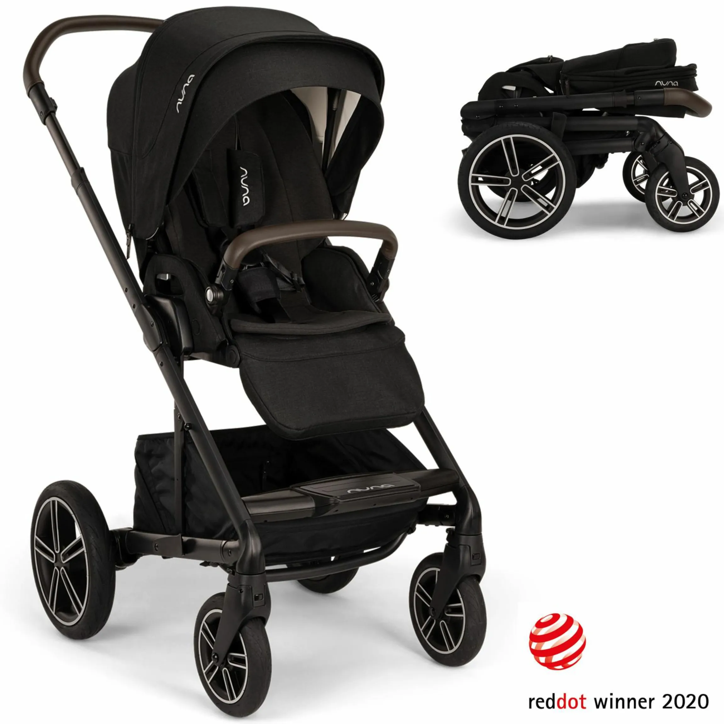 Buggy & Sportwagen MIXX next bis 22 kg mit magnetischem Gurtverschluss, umsetzbarem Allwettersitz, höhenverstellbarem Schieber, integrierter Sichtschutz inkl. Adapter, Kniedecke & Regenschutz - Caviar - Kollektion 2025