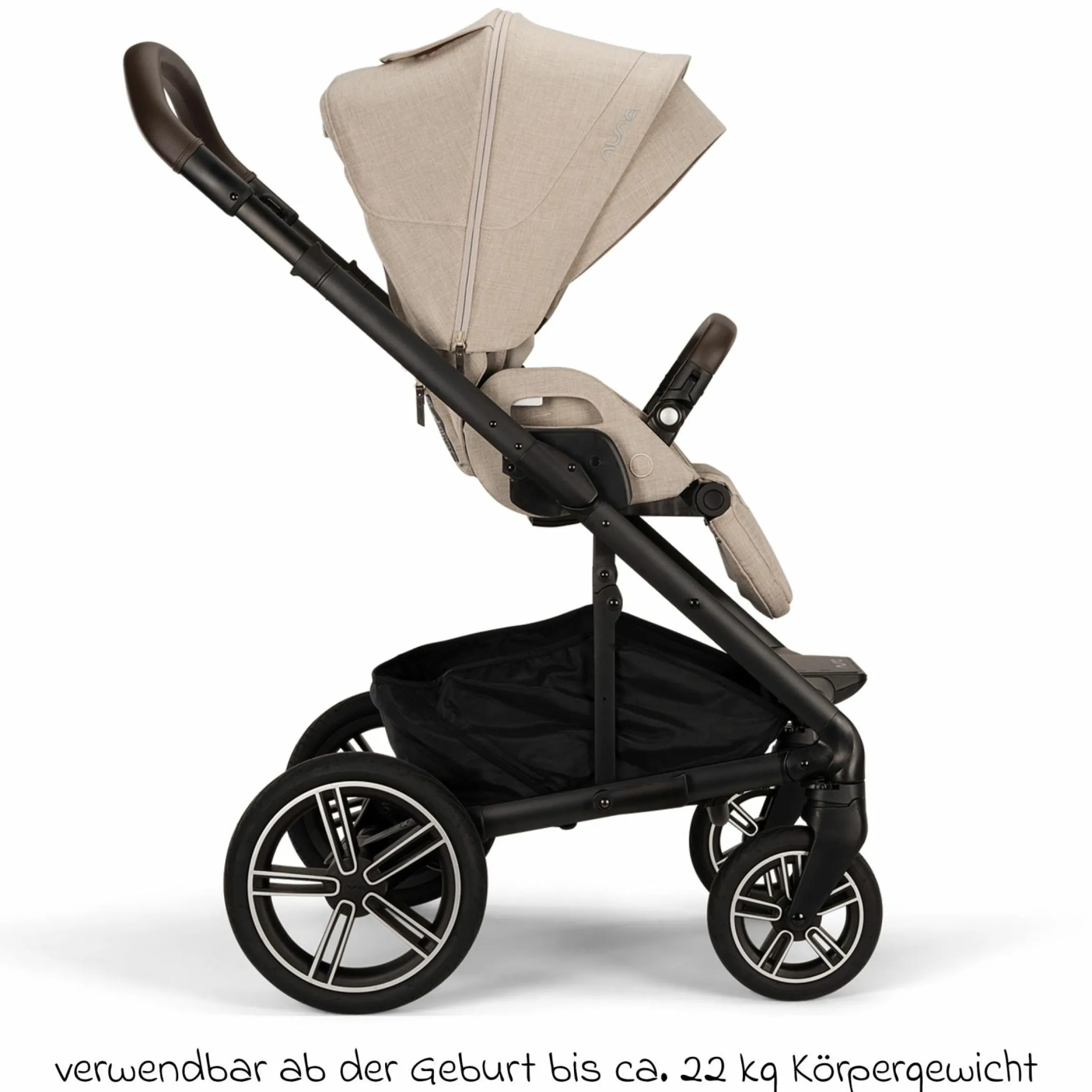 Buggy & Sportwagen MIXX next bis 22 kg mit magnetischem Gurtverschluss, umsetzbarem Allwettersitz, höhenverstellbarem Schieber, integrierter Sichtschutz inkl. Adapter, Kniedecke & Regenschutz - Biscotti - Kollektion 2025