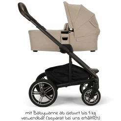 Buggy & Sportwagen MIXX next bis 22 kg mit magnetischem Gurtverschluss, umsetzbarem Allwettersitz, höhenverstellbarem Schieber, integrierter Sichtschutz inkl. Adapter, Kniedecke & Regenschutz - Biscotti - Kollektion 2025