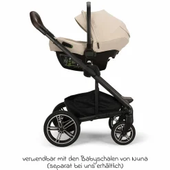 Buggy & Sportwagen MIXX next bis 22 kg mit magnetischem Gurtverschluss, umsetzbarem Allwettersitz, höhenverstellbarem Schieber, integrierter Sichtschutz inkl. Adapter, Kniedecke & Regenschutz - Biscotti - Kollektion 2025