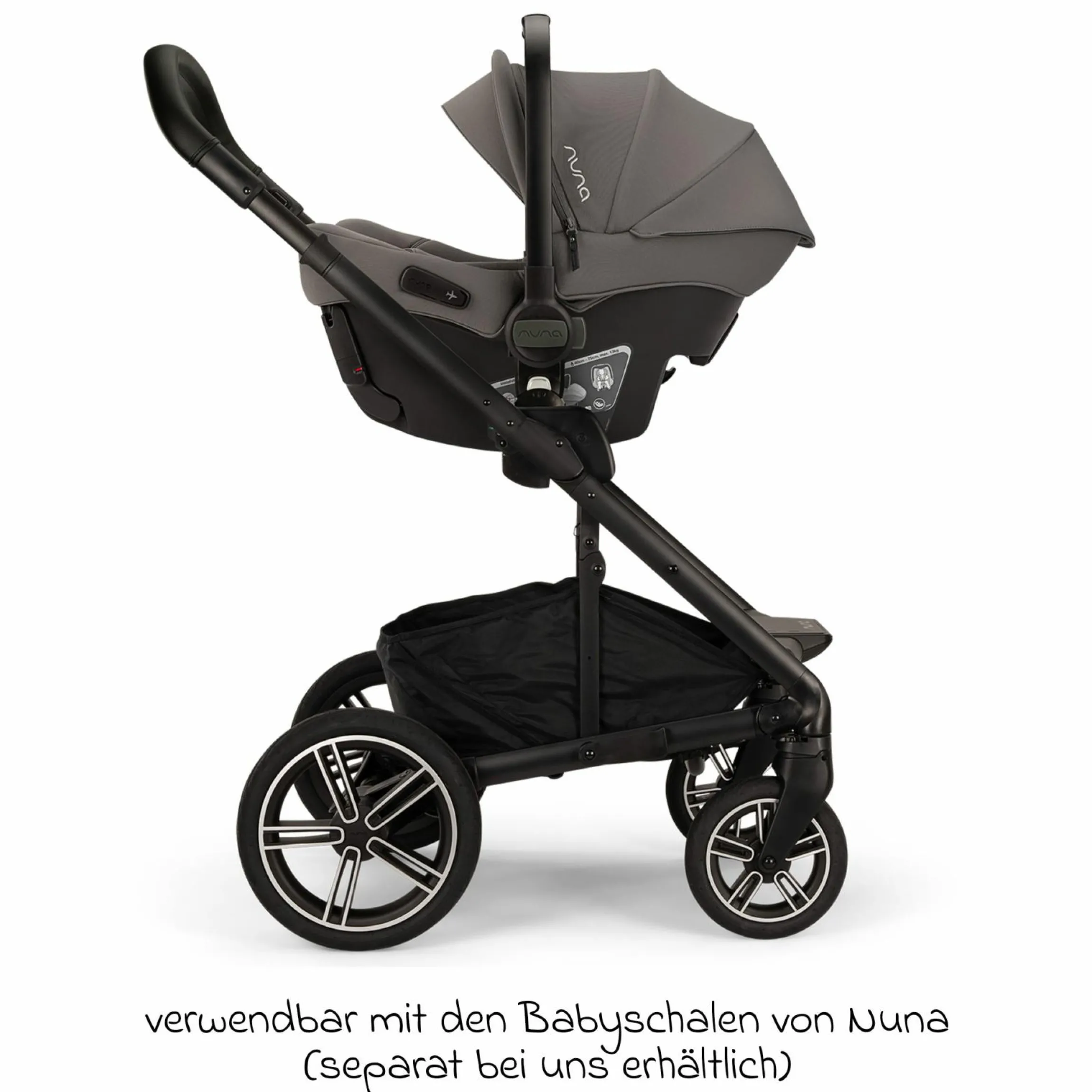 Buggy & Sportwagen MIXX next bis 22 kg mit magnetischem Gurtverschluss, umsetzbarem Allwettersitz, höhenverstellbarem Schieber, integrierter Sichtschutz inkl. Adapter, Kniedecke & Regenschutz - Granite - Kollektion 2025