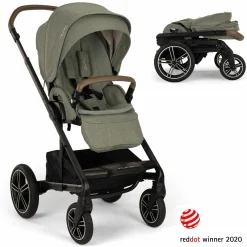 Buggy & Sportwagen MIXX next bis 22 kg mit magnetischem Gurtverschluss, umsetzbarem Allwettersitz, höhenverstellbarem Schieber, integrierter Sichtschutz inkl. Adapter, Kniedecke & Regenschutz - Pine - Kollektion 2025