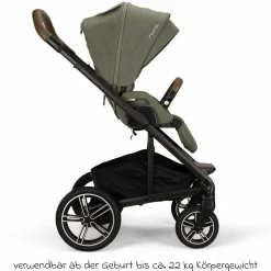 Buggy & Sportwagen MIXX next bis 22 kg mit magnetischem Gurtverschluss, umsetzbarem Allwettersitz, höhenverstellbarem Schieber, integrierter Sichtschutz inkl. Adapter, Kniedecke & Regenschutz - Pine - Kollektion 2025