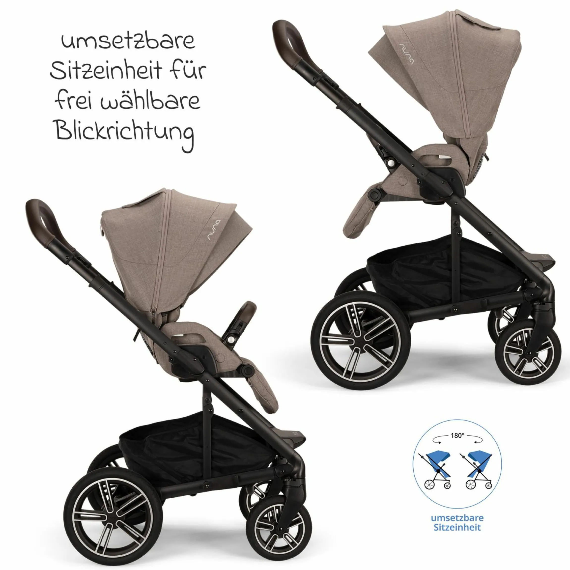 Buggy & Sportwagen MIXX next bis 22 kg mit magnetischem Gurtverschluss, umsetzbarem Allwettersitz, höhenverstellbarem Schieber, integrierter Sichtschutz inkl. Adapter, Kniedecke & Regenschutz - Cedar - Kollektion 2025