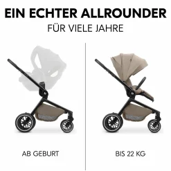 Buggy & Sportwagen Move N Care inkl. Adapter für Babyschale - Mocha