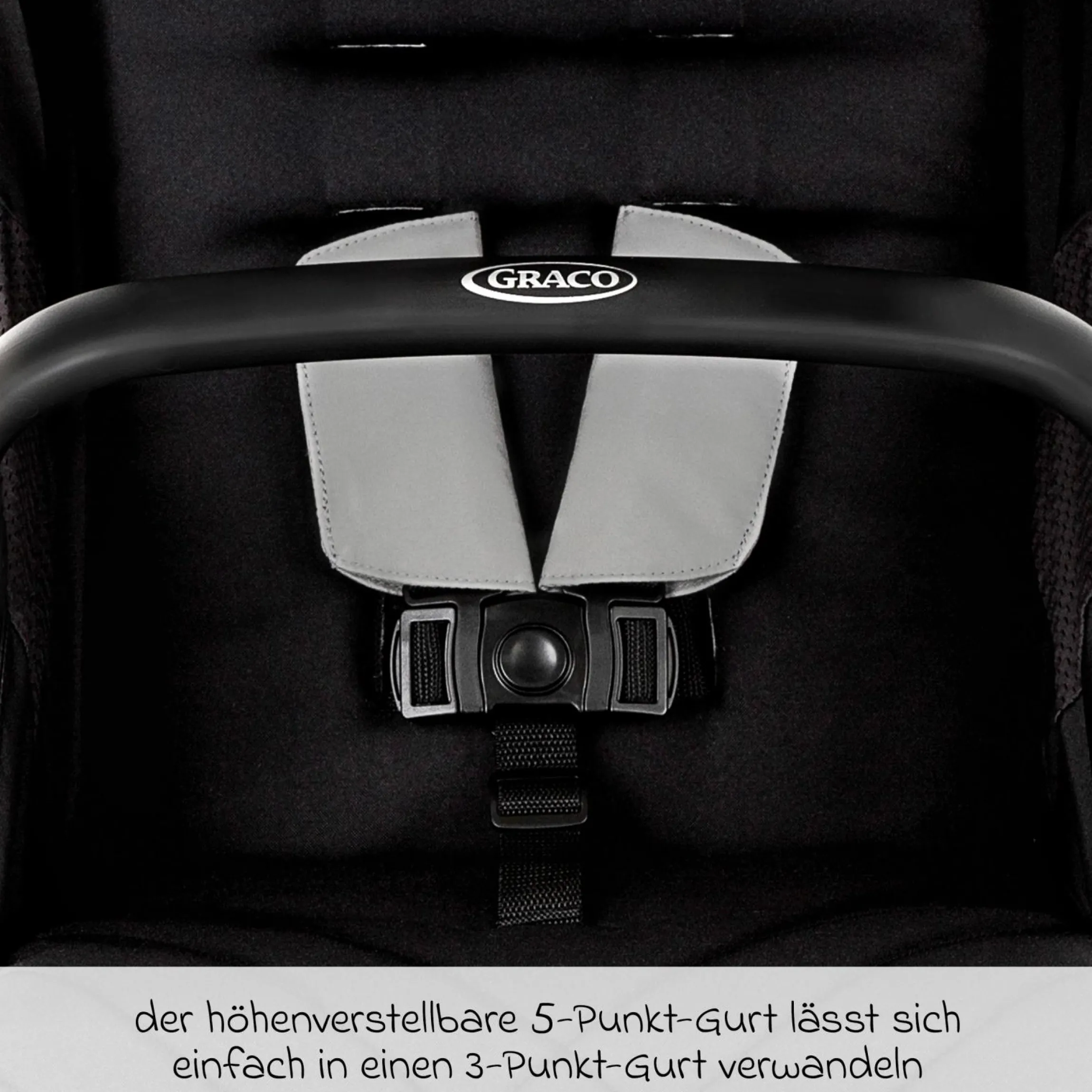 Buggy- & Sportwagen Myavo bis 22 kg belastbar nur 5,8 kg leicht mit Liegefunktion & Regenschutz - Steeple Gray