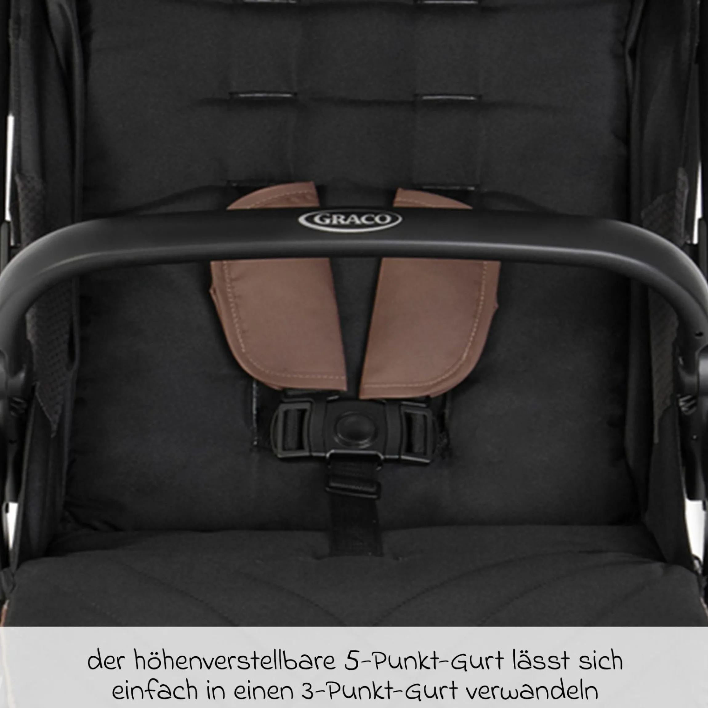 Buggy- & Sportwagen Myavo bis 22 kg belastbar nur 5,8 kg leicht mit Liegefunktion & Regenschutz - Fossil