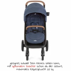 Buggy & Sportwagen Mytrax Pro bis 22 kg belastbar mit Teleskopschieber, Getränkehalter & Regenschutz - Blueberry - Kollektion 2025
