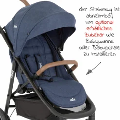 Buggy & Sportwagen Mytrax Pro bis 22 kg belastbar mit Teleskopschieber, Getränkehalter & Regenschutz - Blueberry - Kollektion 2025