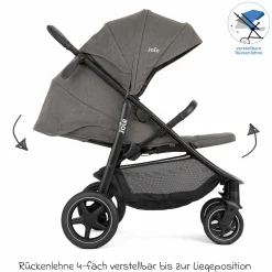 Buggy & Sportwagen Mytrax Pro inkl. Fußsack - bis 22 kg belastbar mit Teleskopschieber, Getränkehalter & Regenschutz - Thunder - Kollektion 2025