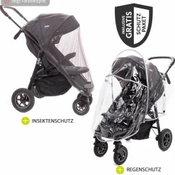 Buggy & Sportwagen Mytrax Pro bis 22 kg belastbar mit Teleskopschieber, Getränkehalter inkl. Insektenschutz & Regenschutz - Thunder - Kollektion 2025