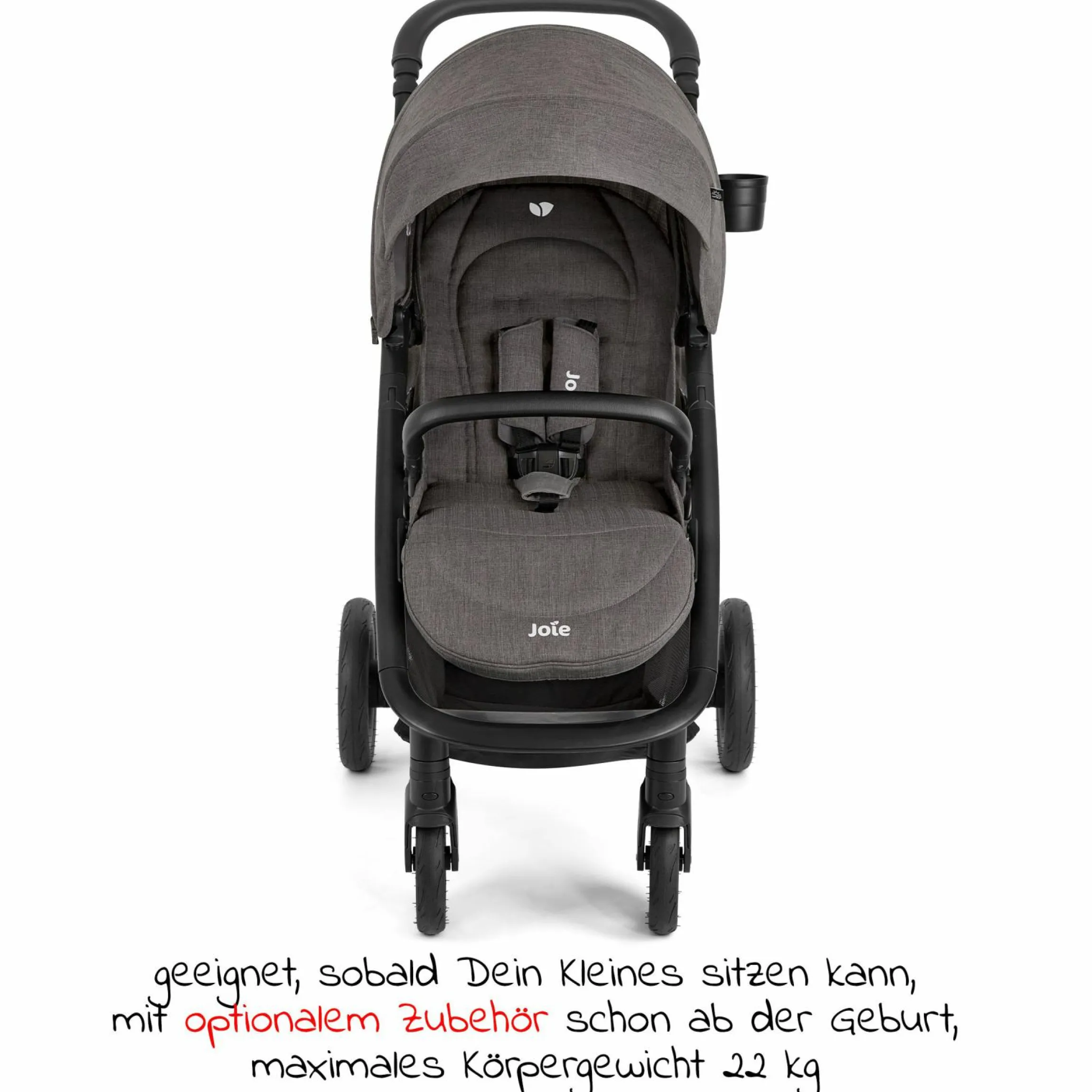 Buggy & Sportwagen Mytrax Pro bis 22 kg belastbar mit Teleskopschieber, Getränkehalter inkl. Insektenschutz & Regenschutz - Thunder - Kollektion 2025