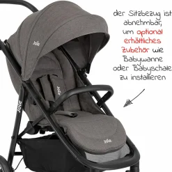 Buggy & Sportwagen Mytrax Pro bis 22 kg belastbar mit Teleskopschieber, Getränkehalter inkl. Insektenschutz & Regenschutz - Thunder - Kollektion 2025