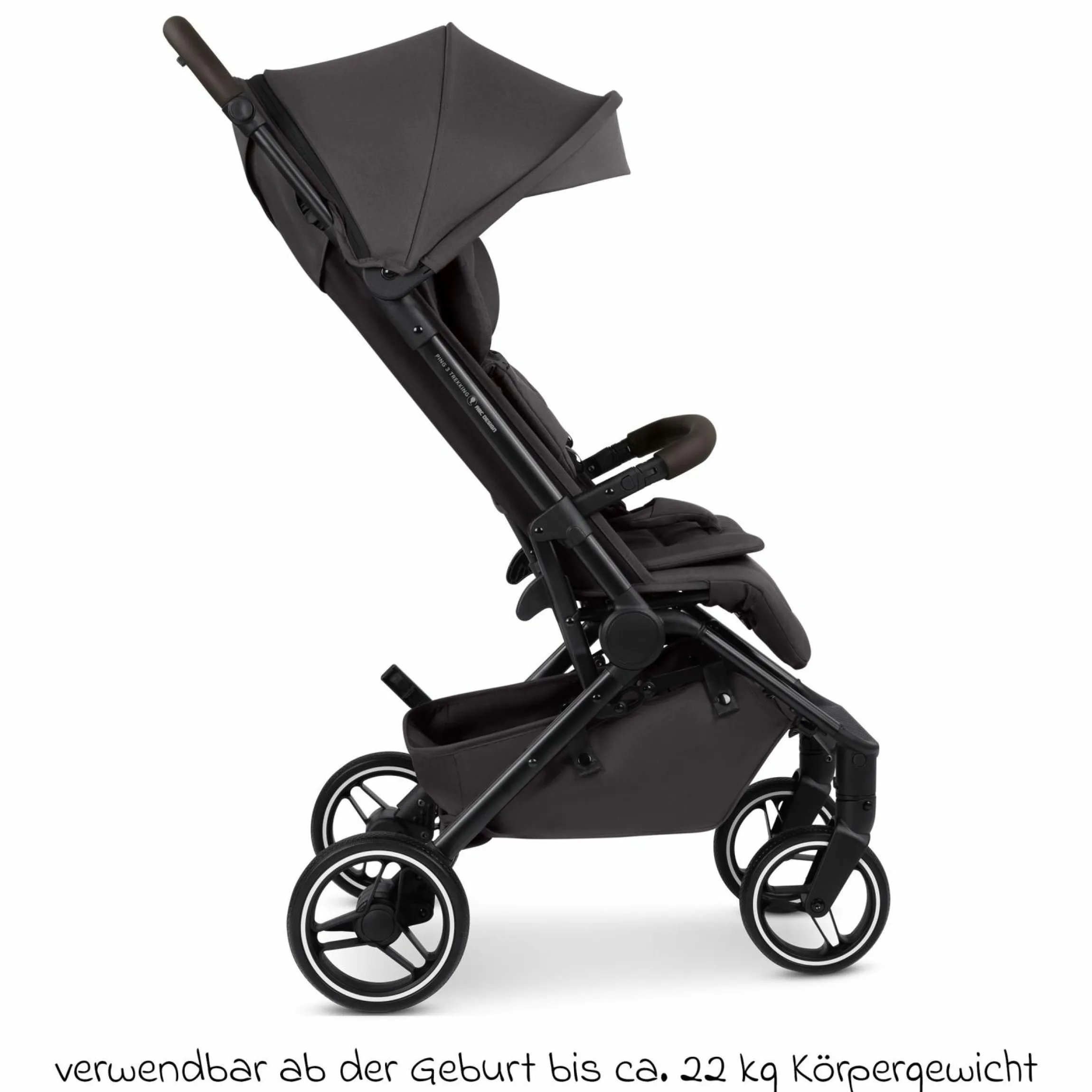 Buggy & Sportwagen Ping 3 Trekking bis 22 kg mit flacher Liegeposition inkl. Sitzeinlage, Transporttasche & Tragegurt - Falcon - Kollektion 2025