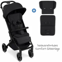 Buggy & Sportwagen Ping 3 Trekking bis 22 kg mit flacher Liegeposition inkl. Sitzeinlage, Transporttasche & Tragegurt - Pure - Coal - Kollektion 2025