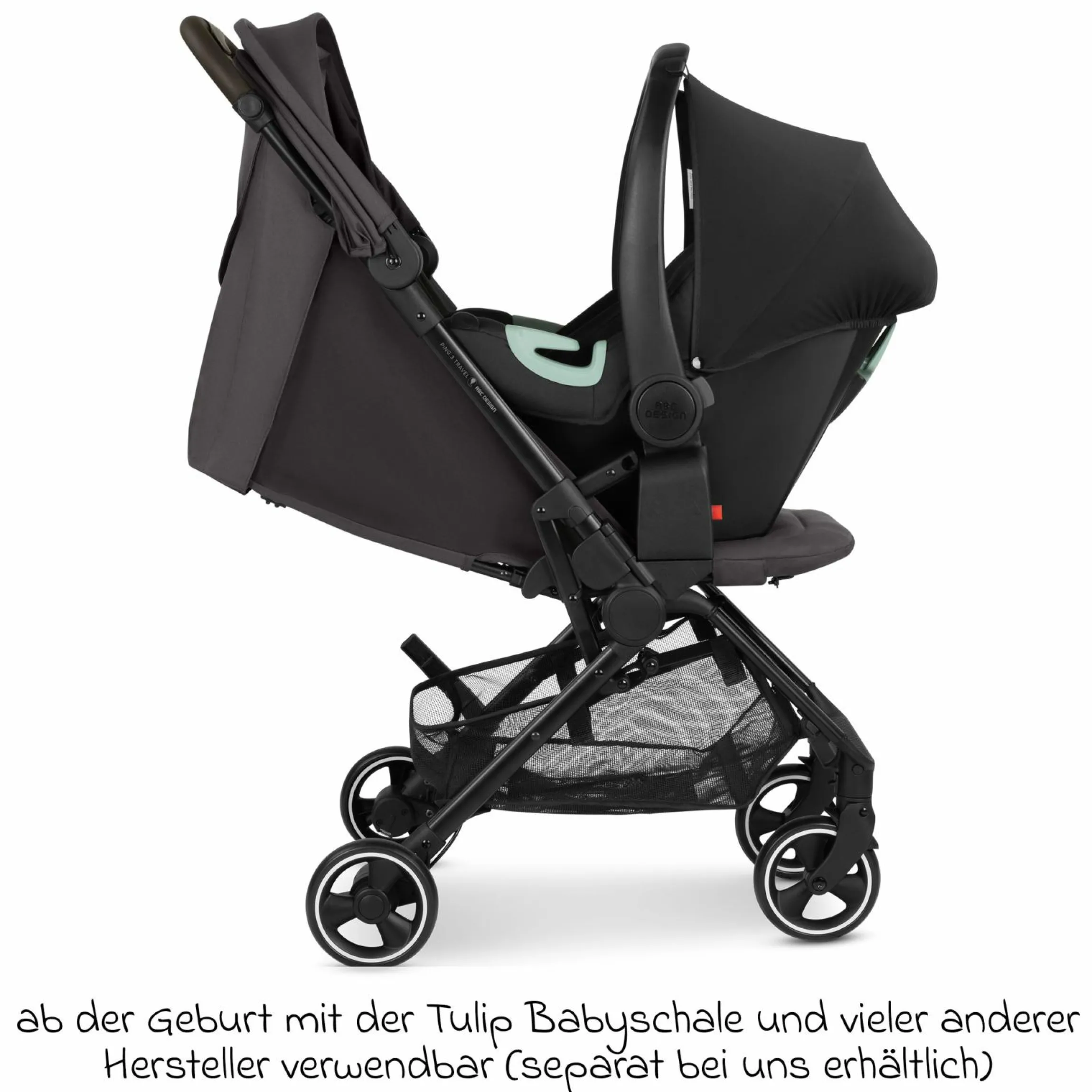 Buggy & Sportwagen Ping 3 Travel bis 22 kg mit flacher Liegeposition inkl. Transporttasche & Tragegurt - Falcon - Kollektion 2025