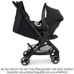 Buggy & Sportwagen Ping 3 Travel bis 22 kg mit flacher Liegeposition inkl. Transporttasche & Tragegurt - Pure - Coal - Kollektion 2025