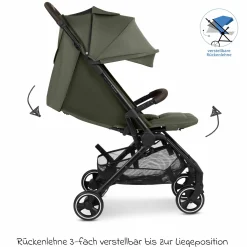 Buggy & Sportwagen Ping 3 Travel bis 22 kg mit flacher Liegeposition inkl. Transporttasche & Tragegurt - Pure - Avocado - Kollektion 2025