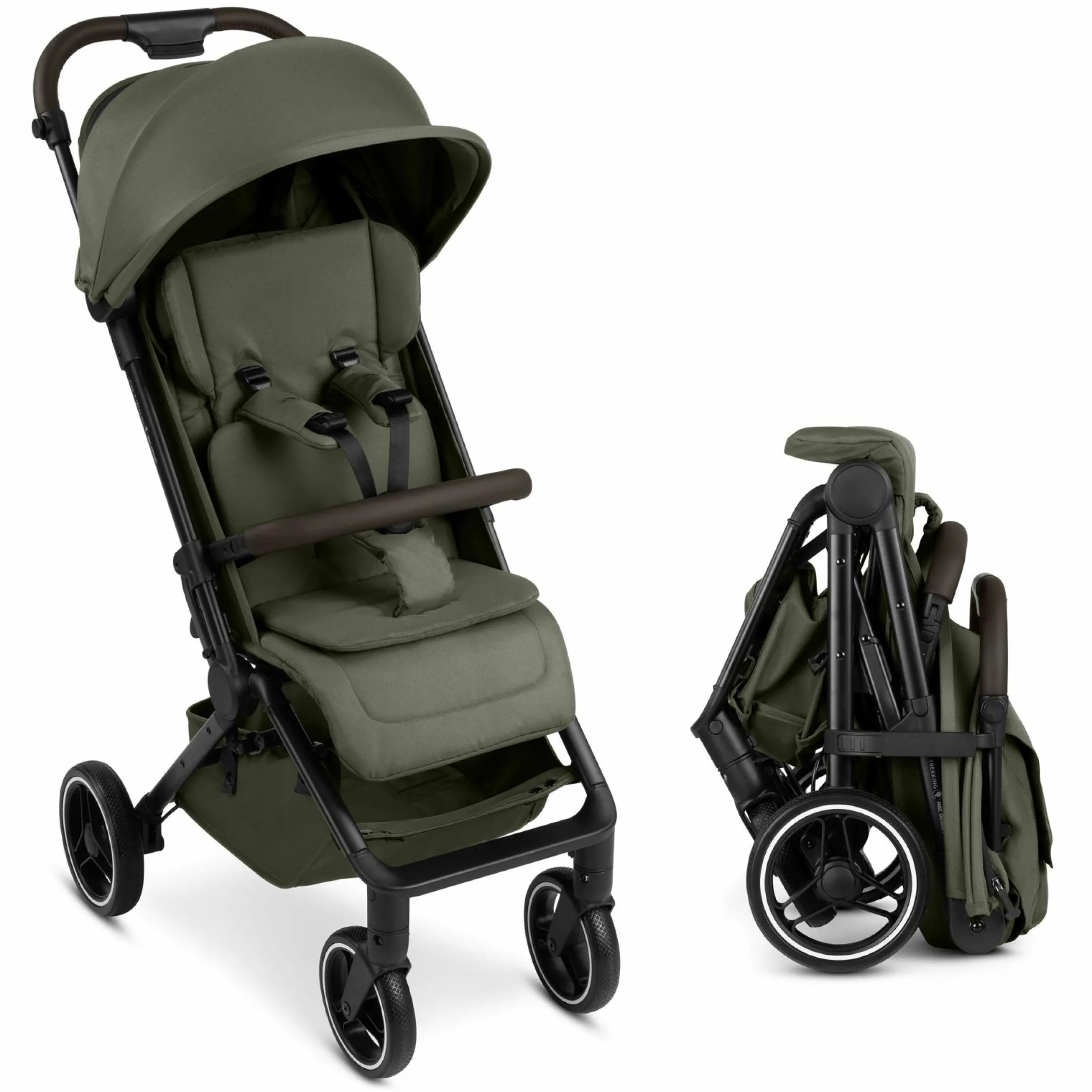 Buggy & Sportwagen Ping 3 Trekking bis 22 kg mit flacher Liegeposition inkl. Sitzeinlage, Transporttasche & Tragegurt - Pure - Avocado - Kollektion 2025