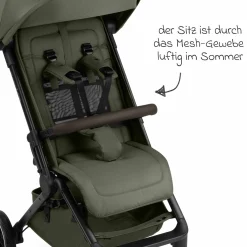 Buggy & Sportwagen Ping 3 Trekking bis 22 kg mit flacher Liegeposition inkl. Sitzeinlage, Transporttasche & Tragegurt - Pure - Avocado - Kollektion 2025