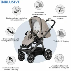 Buggy & Sportwagen Racer GTS bis 22 kg belastbar mit Handbremse, Knickschieber inkl. Regenschutz - Hedgehog Love - Kollektion 2024