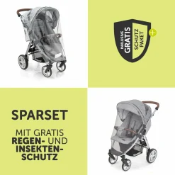 Buggy & Sportwagen Runner 2 (mit großen Luftreifen) inkl. XXL Zubehörpaket - Black