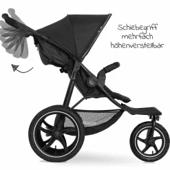 Buggy & Sportwagen Runner 2 (mit großen Luftreifen) inkl. XXL Zubehörpaket - Black