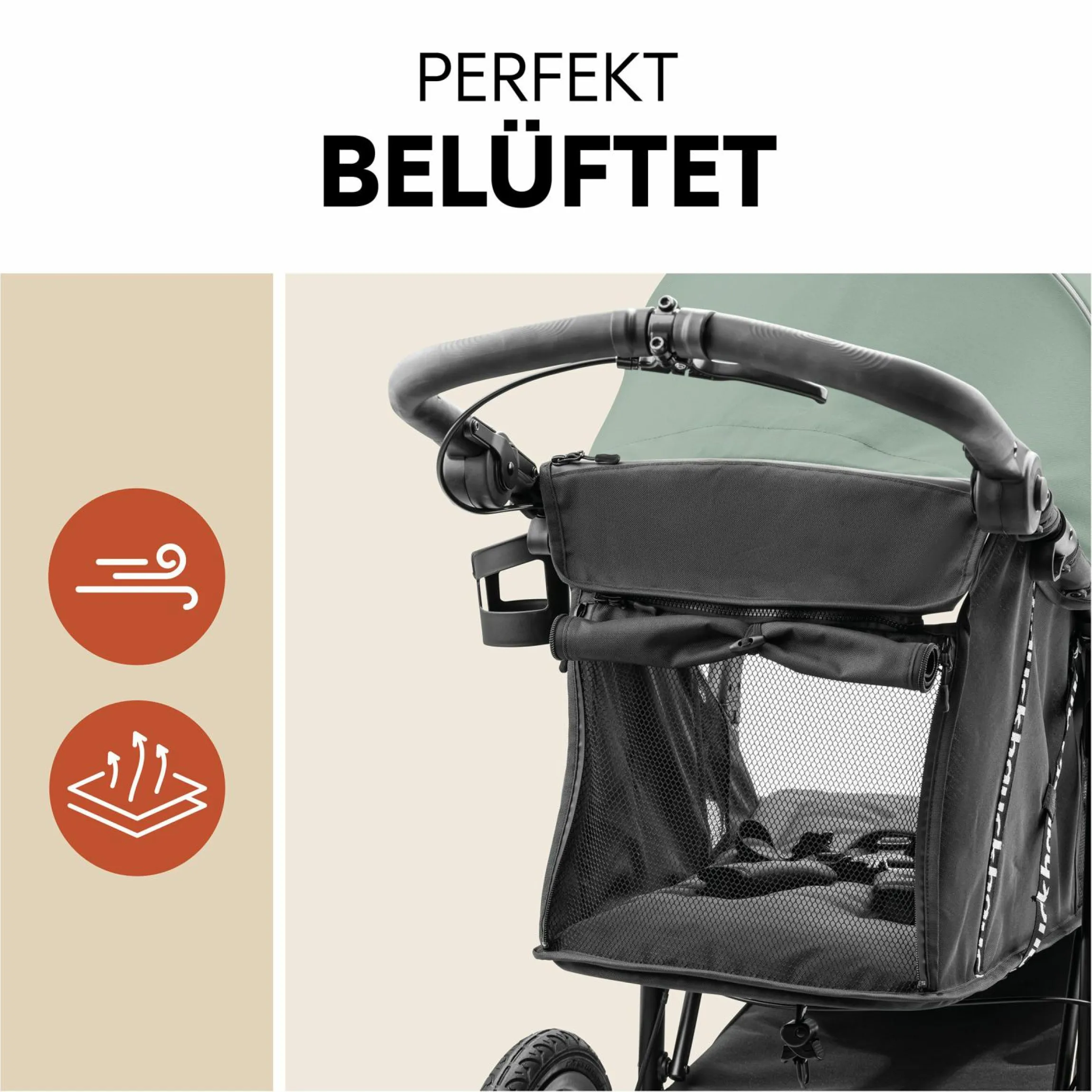 Buggy & Sportwagen Runner 3 (mit großen Luftreifen) - inkl. XXL Zubehörpaket & Fehn Spieltier Eselchen - Jungle Green