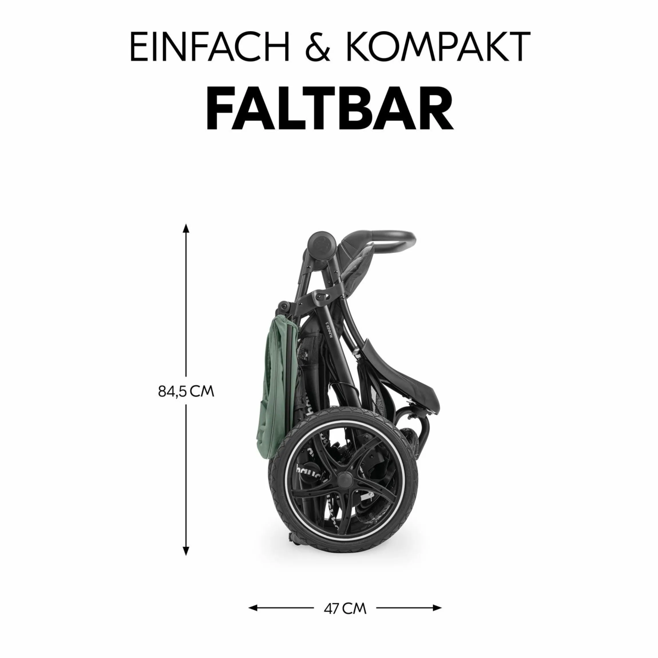 Buggy & Sportwagen Runner 3 (mit großen Luftreifen) - inkl. XXL Zubehörpaket & Fehn Spieltier Eselchen - Jungle Green