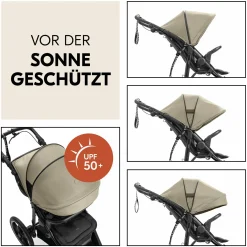 Buggy & Sportwagen Runner 3 (mit großen Luftreifen) - inkl. XXL Zubehörpaket & Fehn Spieltier Schäfchen - Olive