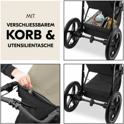 Buggy & Sportwagen Runner 3 (mit großen Luftreifen) - inkl. XXL Zubehörpaket & Fehn Spieltier Schäfchen - Olive