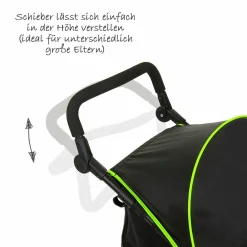 Buggy & Sportwagen Runner mit Luftreifen - Black Neon Yellow