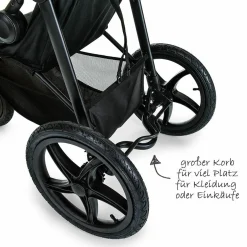 Buggy & Sportwagen Runner mit Luftreifen - Black Neon Yellow