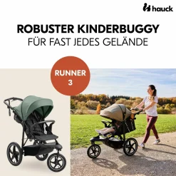 Buggy & Sportwagen Runner 3 (mit großen Luftreifen) - Jungle Green - Kollektion 2024