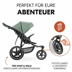 Buggy & Sportwagen Runner 3 (mit großen Luftreifen) - Jungle Green - Kollektion 2024