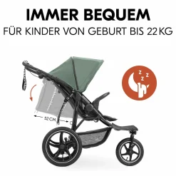 Buggy & Sportwagen Runner 3 (mit großen Luftreifen) - Jungle Green - Kollektion 2024