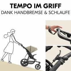Buggy & Sportwagen Runner 3 (mit großen Luftreifen) - Olive - Kollektion 2024