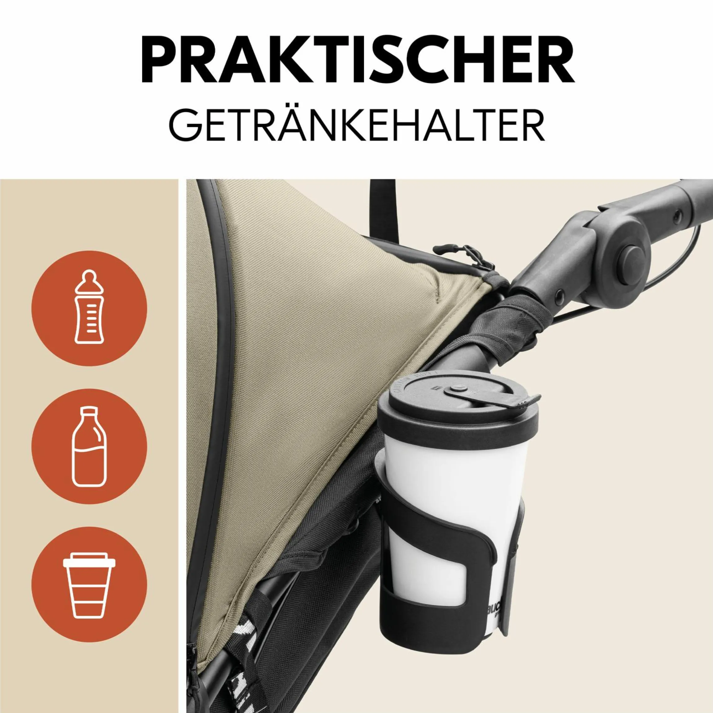Buggy & Sportwagen Runner 3 (mit großen Luftreifen) - Olive - Kollektion 2024