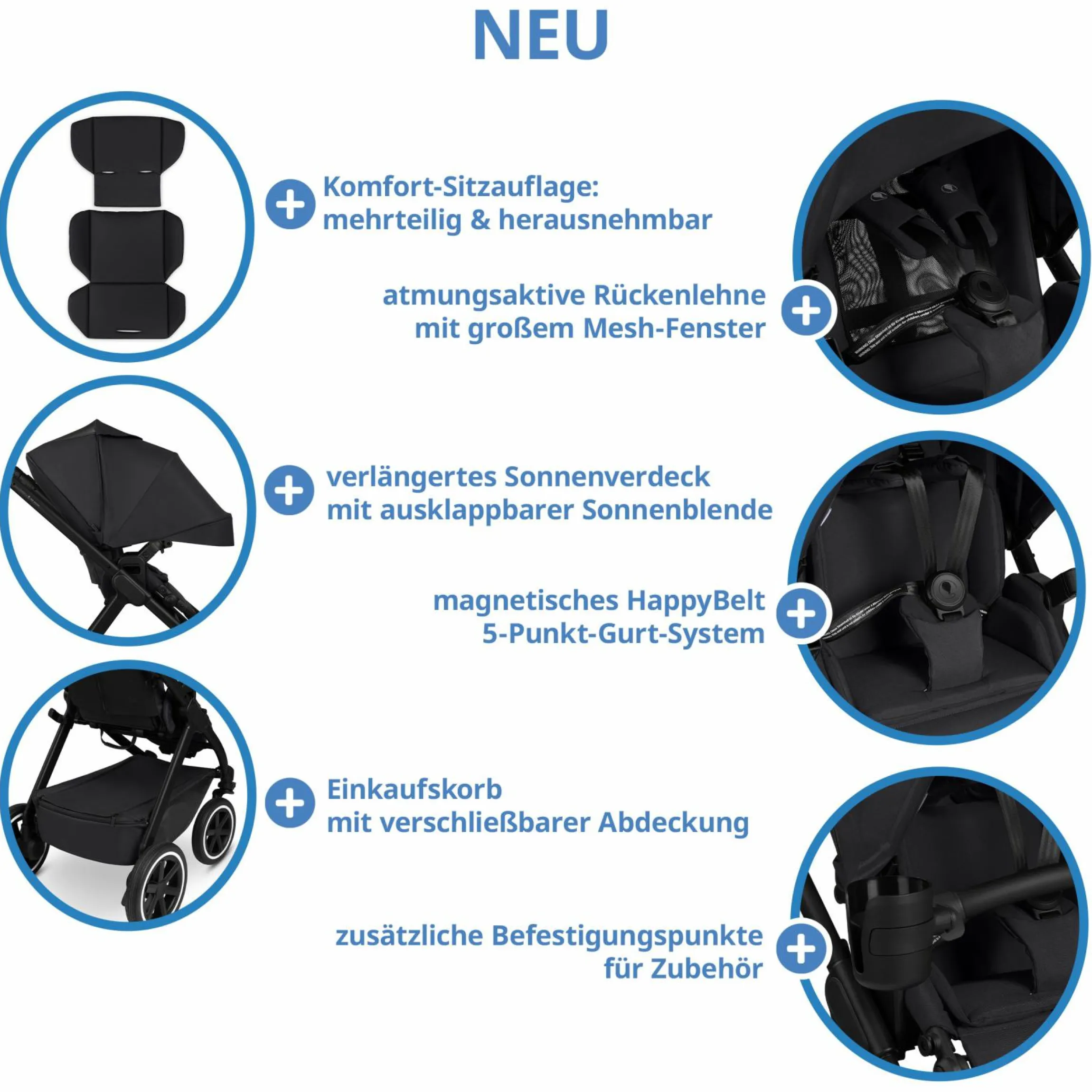 Buggy & Sportwagen Samba 2 mit Sportsitz (ab ca. 9 Monate) - Pure - Coal - Kollektion 2025
