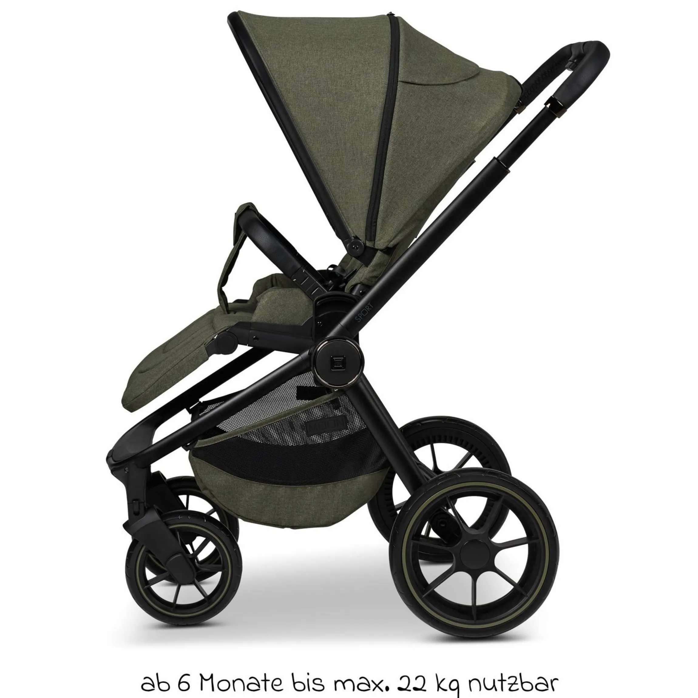 Buggy & Sportwagen Sport bis 22 kg mit Liegeposition, umsetzbare Sitzeinheit und Teleskopschieber - Moss Melange
