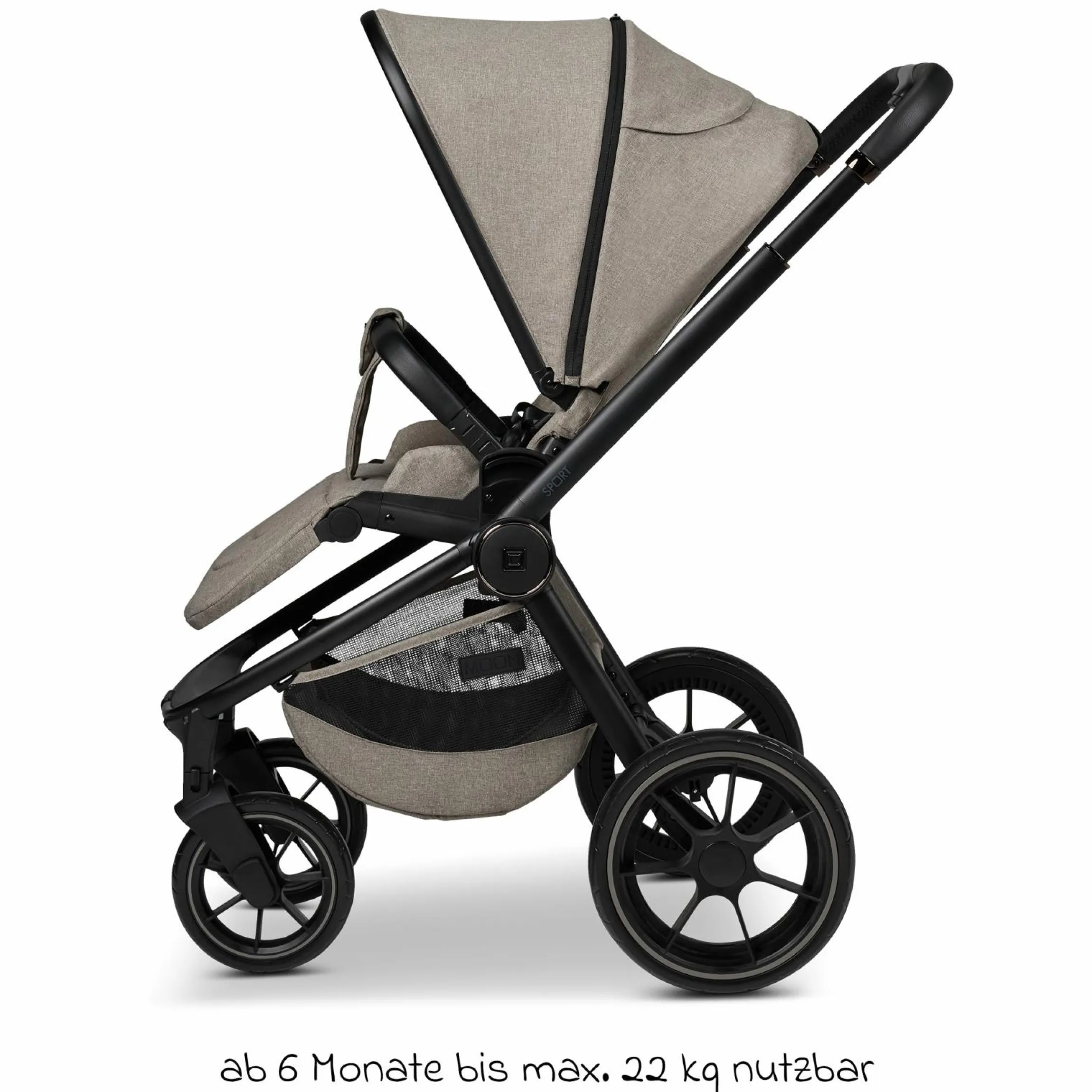 Buggy & Sportwagen Sport bis 22 kg mit Liegeposition, umsetzbare Sitzeinheit und Teleskopschieber - Mud Melange