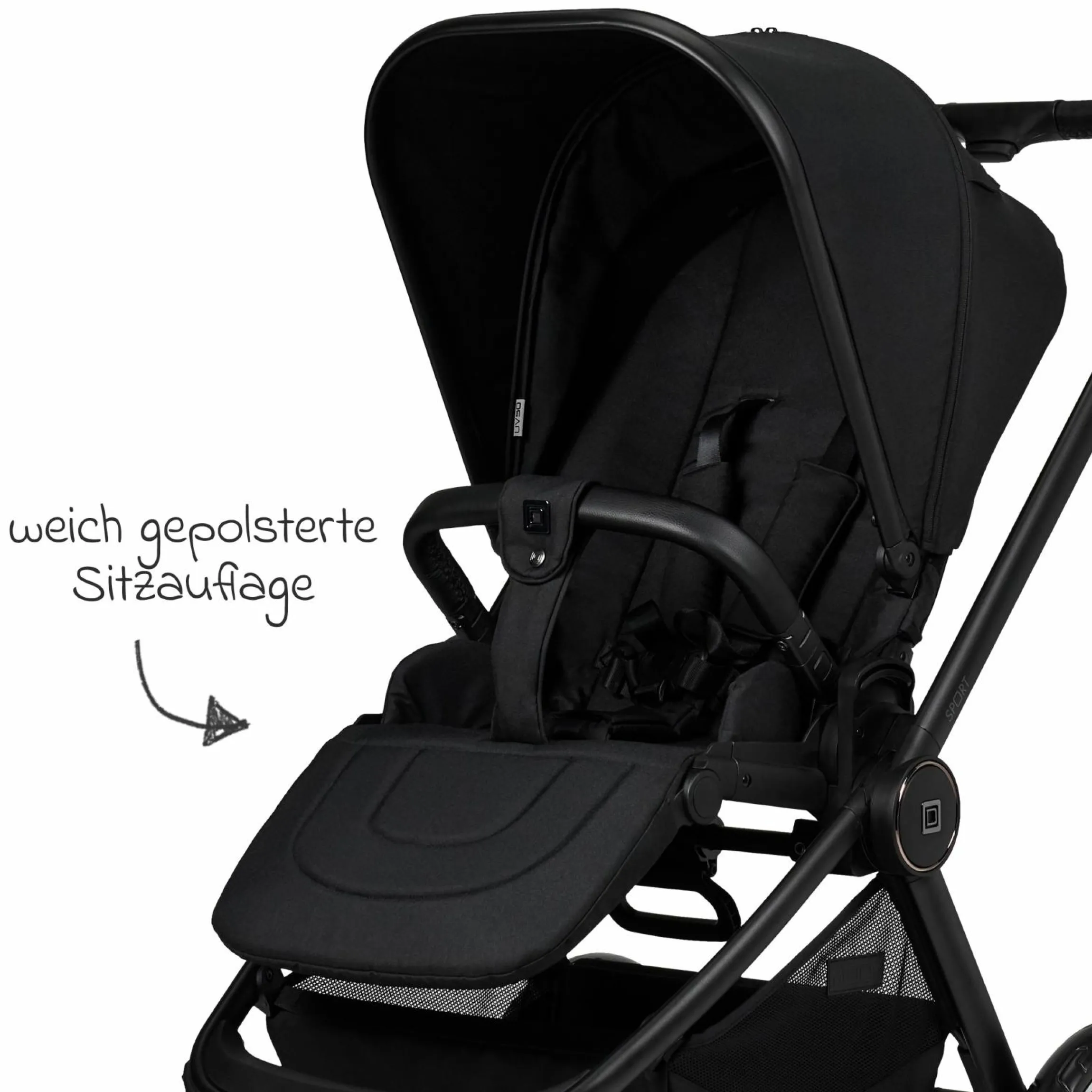 Buggy & Sportwagen Sport bis 22 kg mit Liegeposition, umsetzbare Sitzeinheit und Teleskopschieber - Onyx Melange