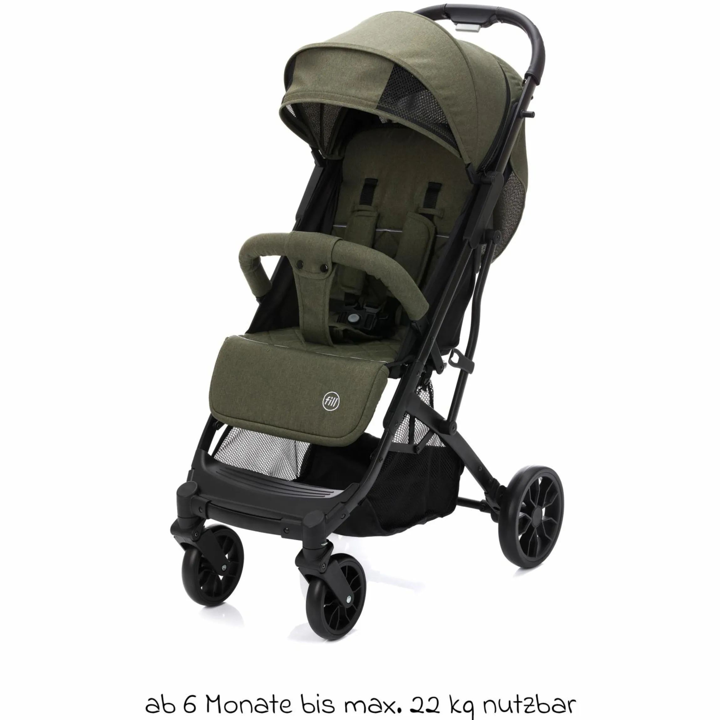 Buggy & Sportwagen Styler Elite bis 22 kg mit Trolly-Funktion und Liegefunktion - Olive Melange