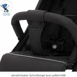 Buggy & Sportwagen Styler Elite bis 22 kg mit Trolly-Funktion und Liegefunktion inkl. Schutzpaket - Schwarz