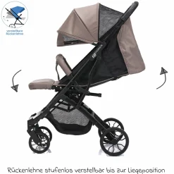 Buggy & Sportwagen Styler Elite bis 22 kg mit Trolly-Funktion und Liegefunktion - Taupe