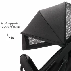 Buggy & Sportwagen Styler Elite bis 22 kg mit Trolly-Funktion und Liegefunktion - Schwarz