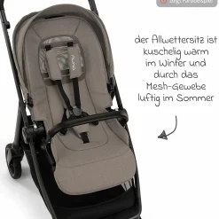 Buggy & Sportwagen Swiv bis 22 kg mit magnetischem Gurtverschluss, umsetzbarem Sportsitz, höhenverstellbarem Schieber, inkl. Adapter, Transporttasche, Getränkehalter & Regenschutz - Thunder